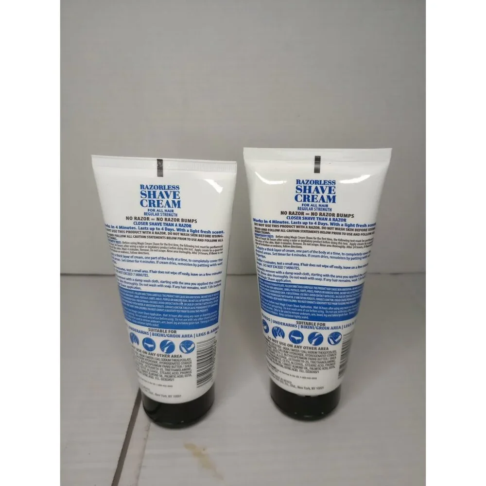 Magic Razorless Shave Cream Regular Strength For All Hair 6oz Helps Stop Razor B - Picture 2 of 5